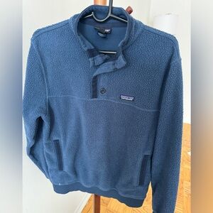 Patagonia Navy Blue Sherpa Snap Pullover